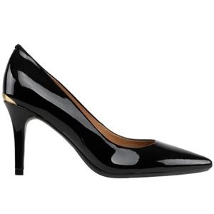 Black Patent Leather Calvin Klein Pointed Heels